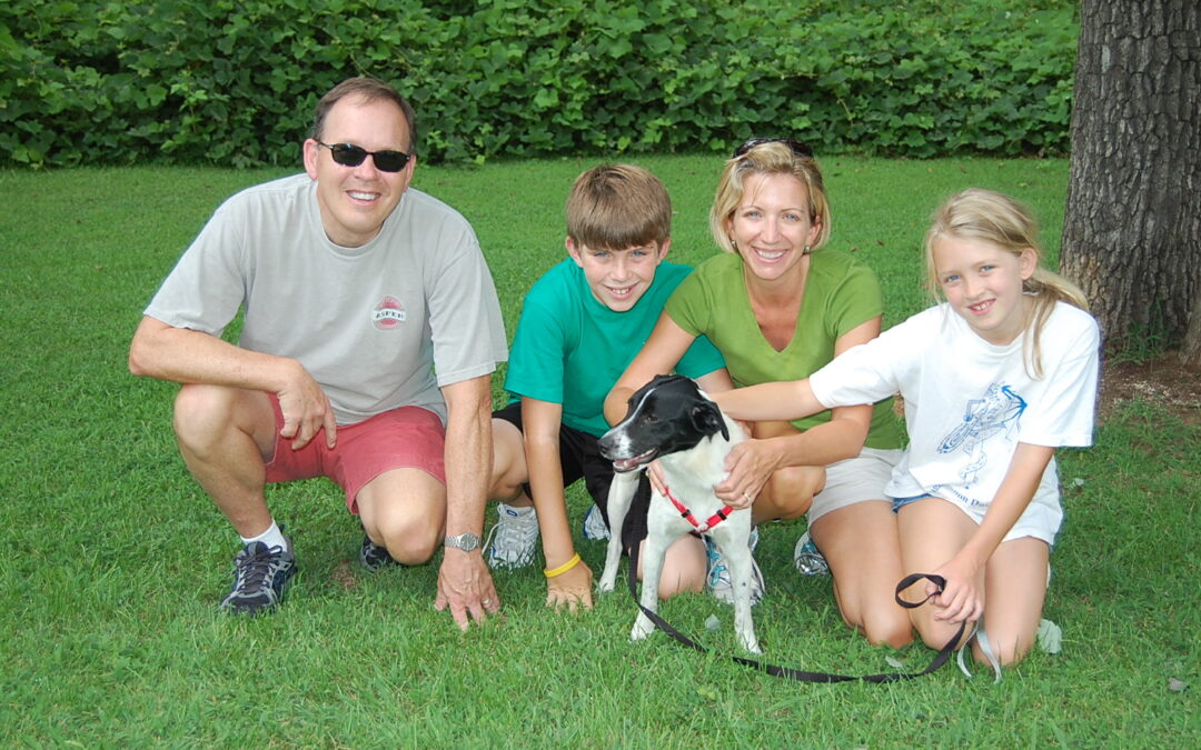 Sugar with her new family in Richmond, VA